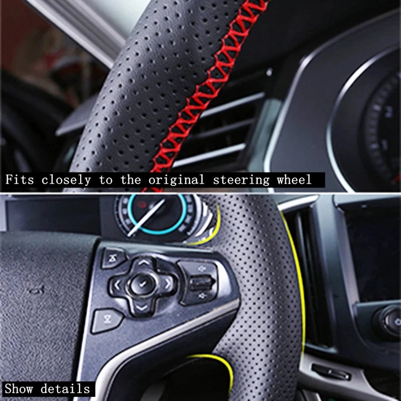 Customize DIY Microfiber Leather Car Steering Wheel Cover Hand-stitched For For Ford Mondeo Fusion 2013-2019 EDGE 2015-2019
