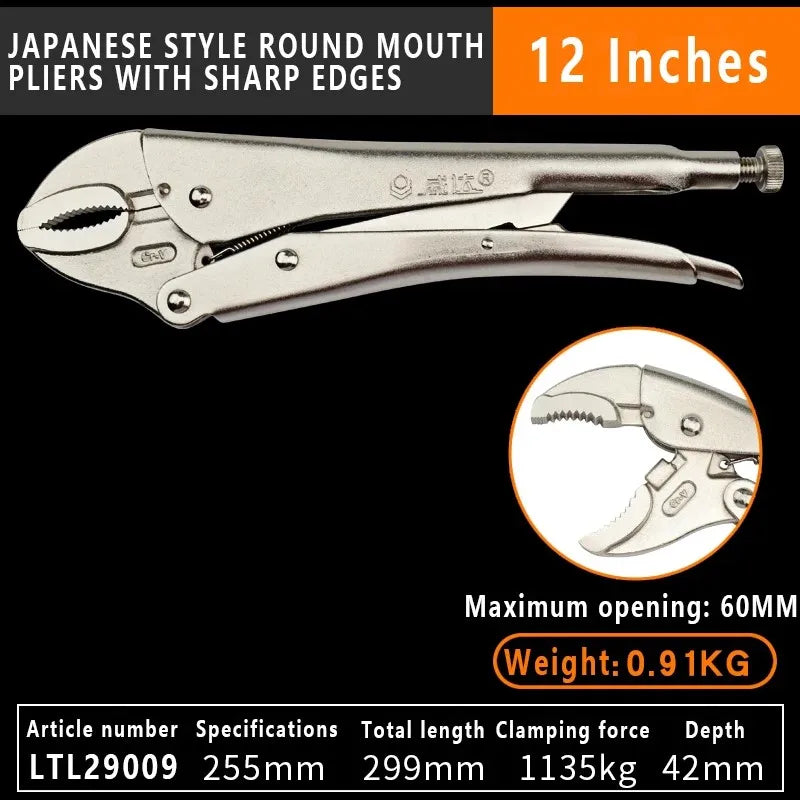 LAOA 5 /7 /10 inch Locking Pliers Round Nose Welding Tool Straight Jaw Lock Mole Plier Vice Grips Pliers Set