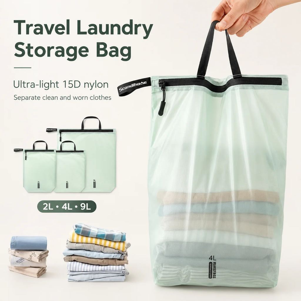 Waterproof Storage Pouch with Zipper Handle for Clothes Shoes Accessories Portable Organizer for Travel Sports Hiking