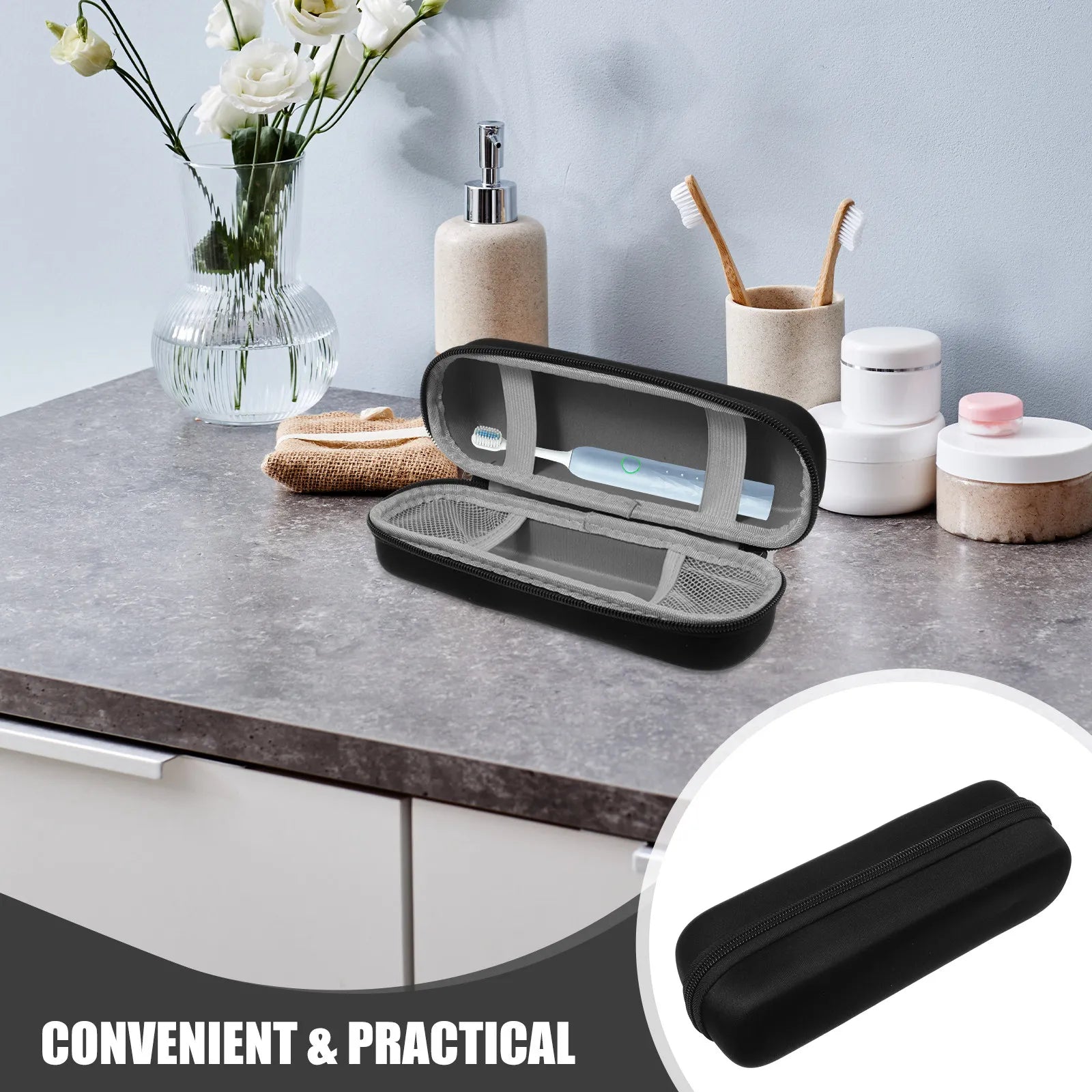 Waterproof Toothbrush Storage Box Specially Designed for Electric Toothbrushes Portable Compact Travel Case with Long-Lasting