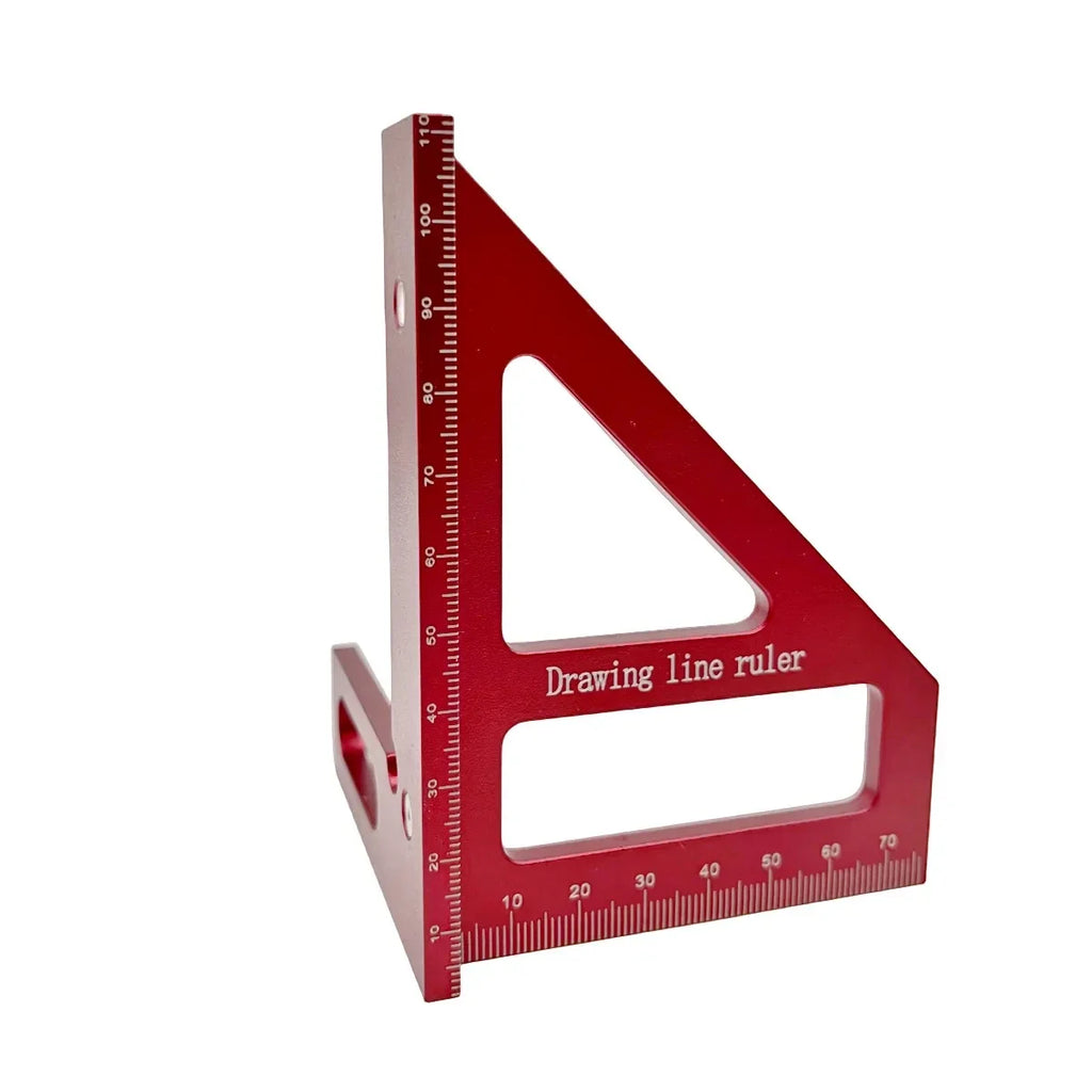 Woodworking Square Protractor Aluminum Alloy Miter Triangle Ruler High Precision Layout Measuring Tool for Engineer Carpenter
