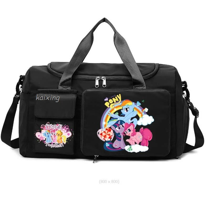 New My Little Pony Gym Bag Compartment Luggage Bag for Men Women Foldable Waterproof Lightweight Yoga Gym Sports Bag