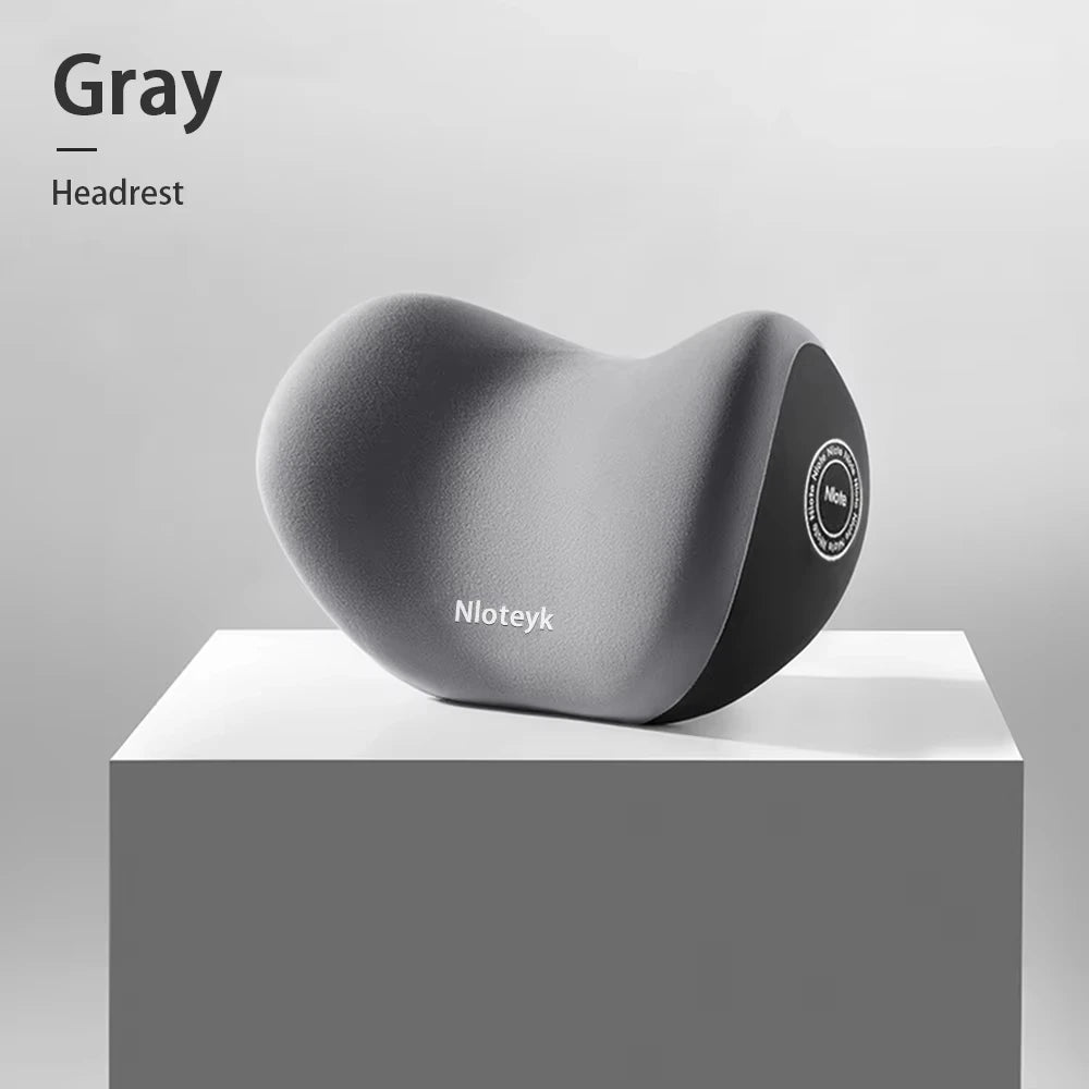 2024 Memory Foam Car Neck Pillow Protective Lumbar Back Support Breathable Car Headrest Cushion Relieve Stress Car Seat Pillow
