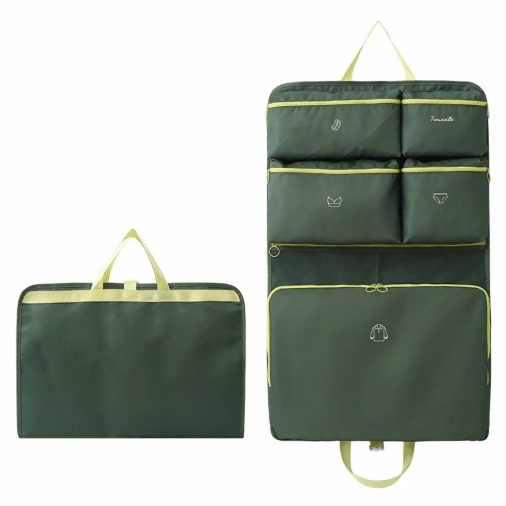Waterproof Foldable Hanging Storage Bag Large Capacity Moisture-proof Clothing Storage Bag Polyester Washable