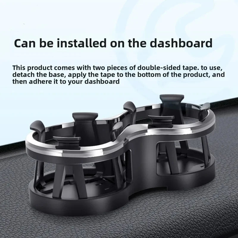 Two-hole Car Cup Holder 2026 Multifunctional Car Drink Holder Auto Instrument Panel Mount Beverage Stand For Water Cup Coke Bott