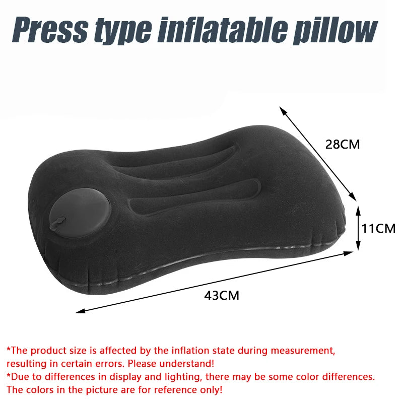 Camping Inflatable Pillow Portable Ultralight Travel Hiking Air Sleeping Pillow for Neck and Lumbar Support Camping Travel