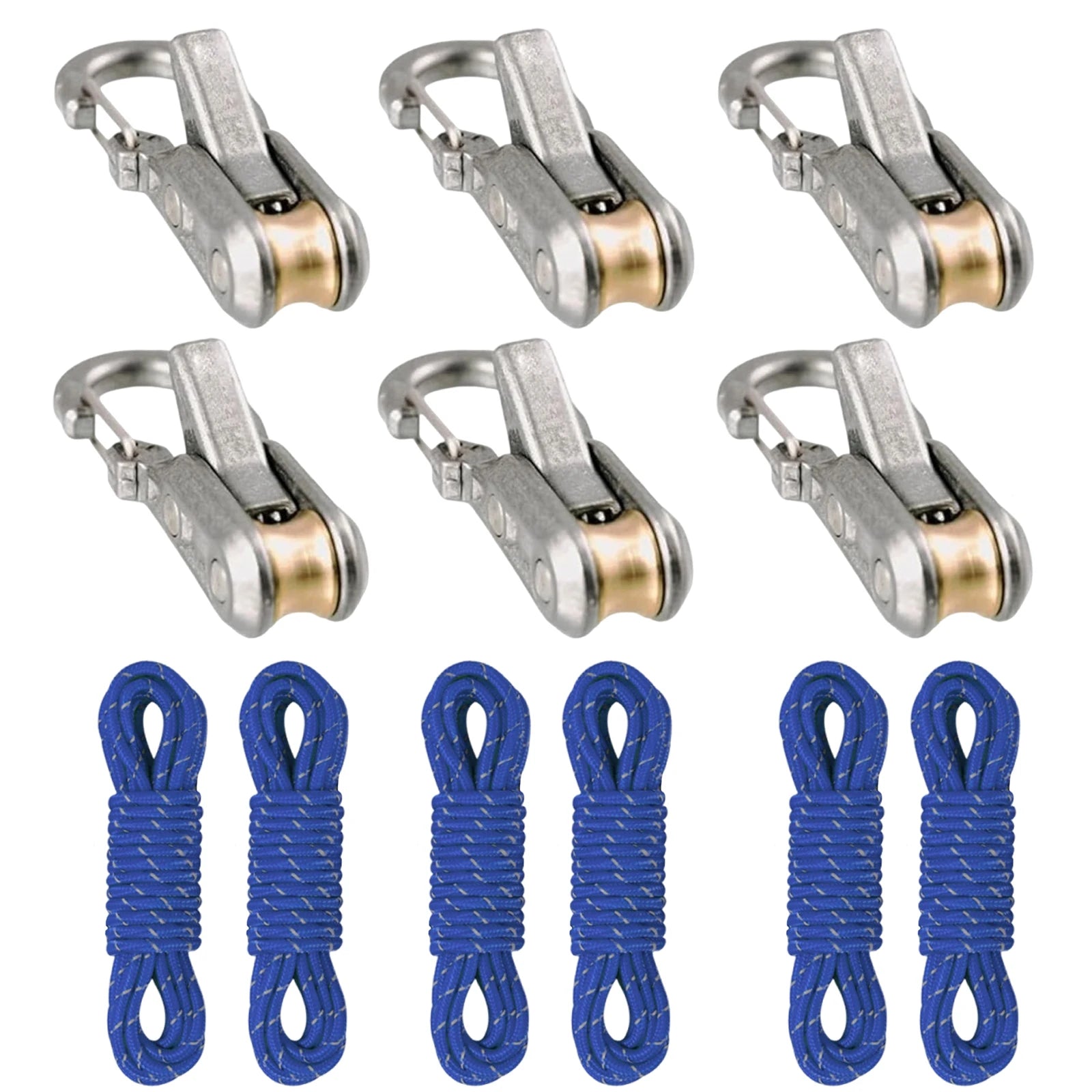 2/4/6Pack Paracord Adjusters,ope Tightening Tool & Tensioner,Rope with Roller Tensioner Heavy-Duty Tie Down for Camping, Tarps