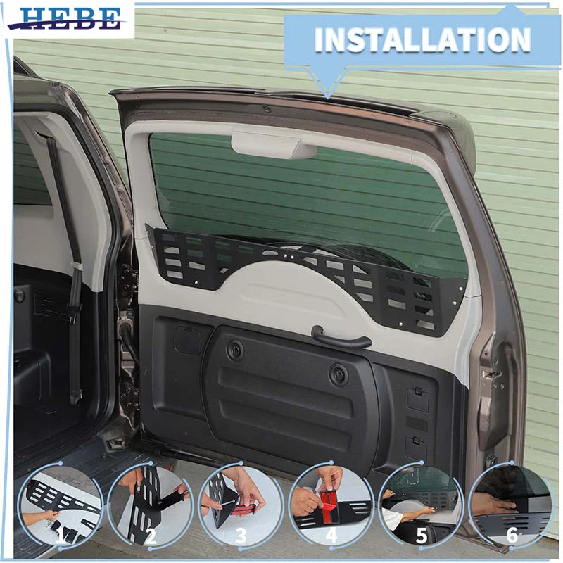 HEBE Tailgate Sill Storage Enclosure Car Window Storage Box For Mitsubishi Pajero 2007-2021 Accessories