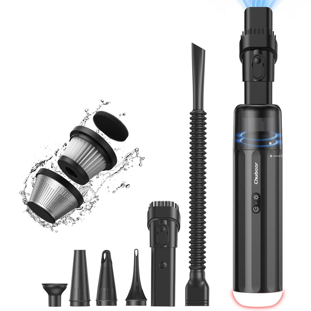 Chuboor Car Vacuum Cleaner 13000Pa Powerful Wireless Cleaner Strong Suction Handheld Car Cleaning Portable Home Appliance
