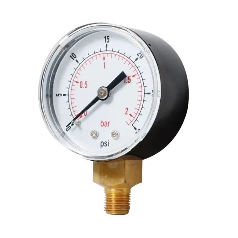 Y50 Pressure Gauge 52mm 1/4 BSPT Vertical 15,30,60,100,150,300 PSI for Mining/Home Heating/Home Pressure Measurement