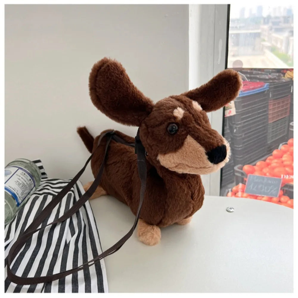 Cartoon Bag Plush Cute Puppy New Shoulder Bag  Cute Plush Crossbody Bag Women Children's Bag