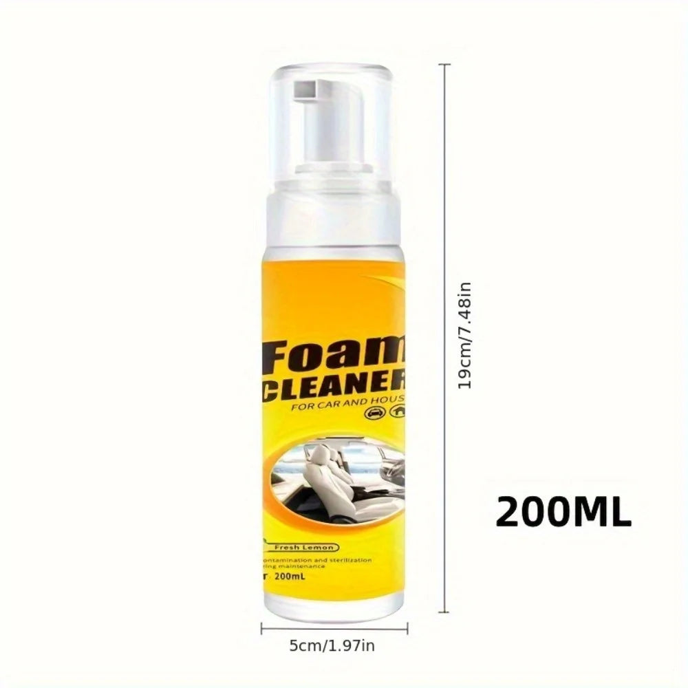 1PC Multifunctional foam cleaner for car interior decontamination, roof seat foam cleaning