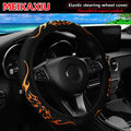 A Blingbling Flame Totem dynamic fabric car without inner ring steering wheel cover fits 14.5-15 inch automotive supplies