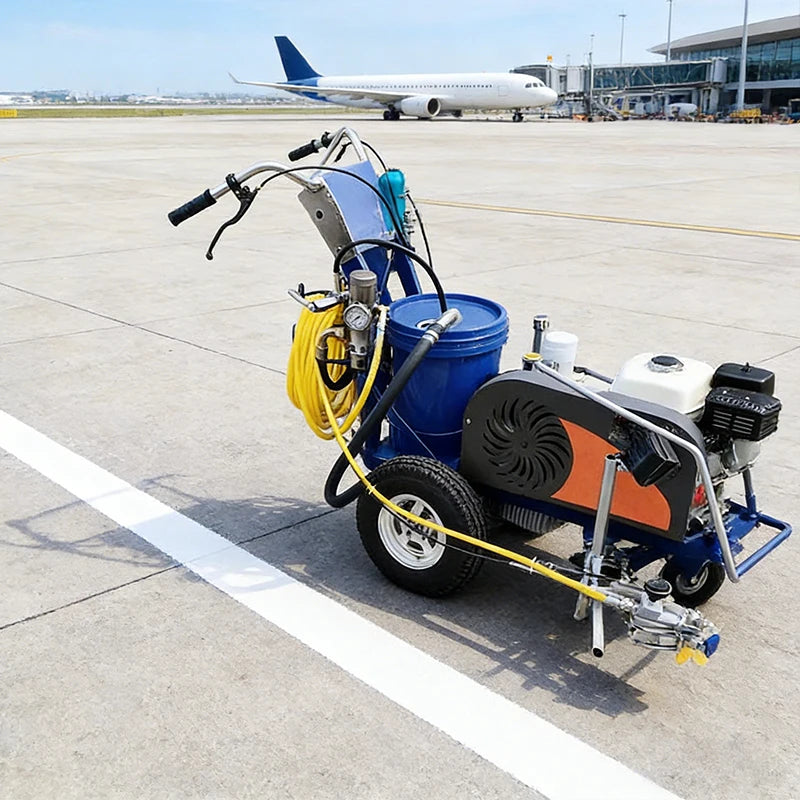 Road Marking Machine Line Striper Line Striping Machine Airless Hand Push Cold Paint Marking Equipment For Parking Lot Garage