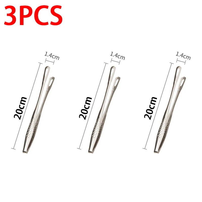 Stainless Steel Kitchen Tongs BBQ Grill Meat Barbecue Tongs Clip Food Utensils Cooking Tweezers Food Tongs CFQJ002