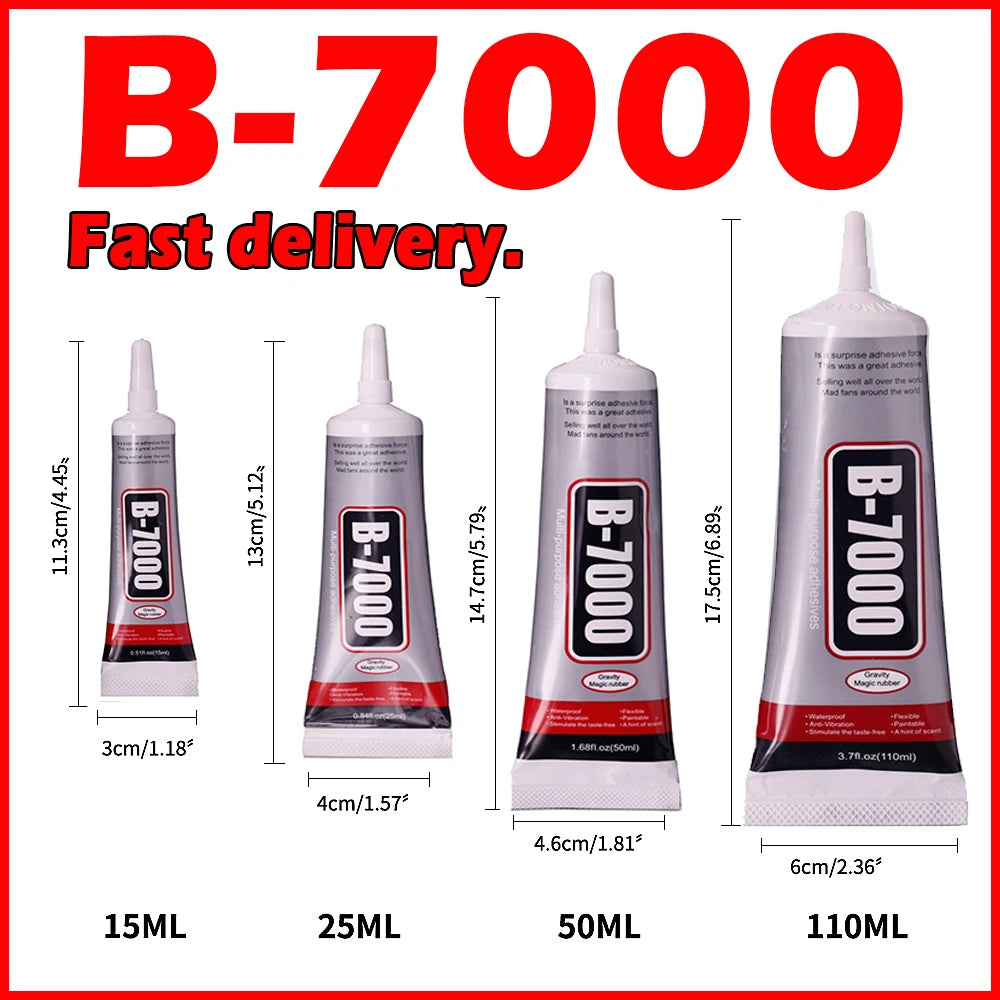 1/2pcs 15/25/50/110ML B7000 Clear Contact Phone Repair Adhesive Universal Glass Plastic DIY Glue B7000 With Precision Applicator