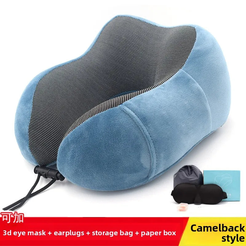 2026 Memory Foam U Shaped Pillow Breathable Fabric Neck Support Pillow For Travel Car And Office Nap car neck pillow