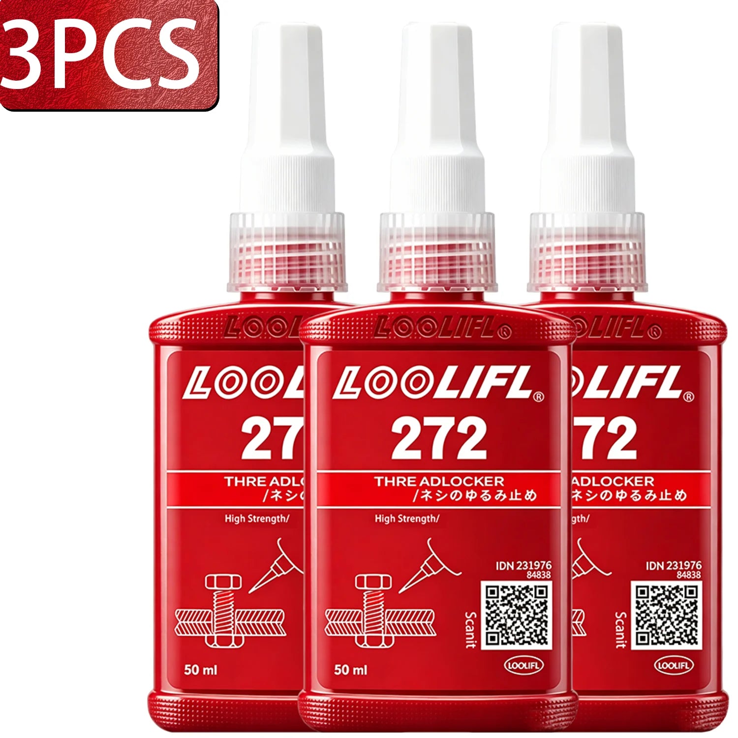 242 272 50mlThreadLocker Screw Glue Quickly Cured Thread Locking Agent Anaerobic Adhesive Corrosion-Resistant Anti-LooseningGlue