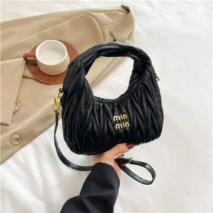 High-End Luxury Diaper Bag Women Simple Vintage Handbag Top Layer Leather Crossbody Shoulder Purse Tote Messenger Shopper