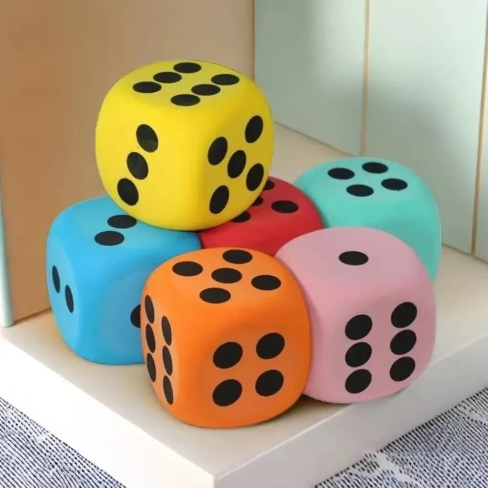 1PC 60/80mm Dot Dices Kids Counting Toy Large Foam Six Sides Dices Learning Aids for Class Board Game Point Dice