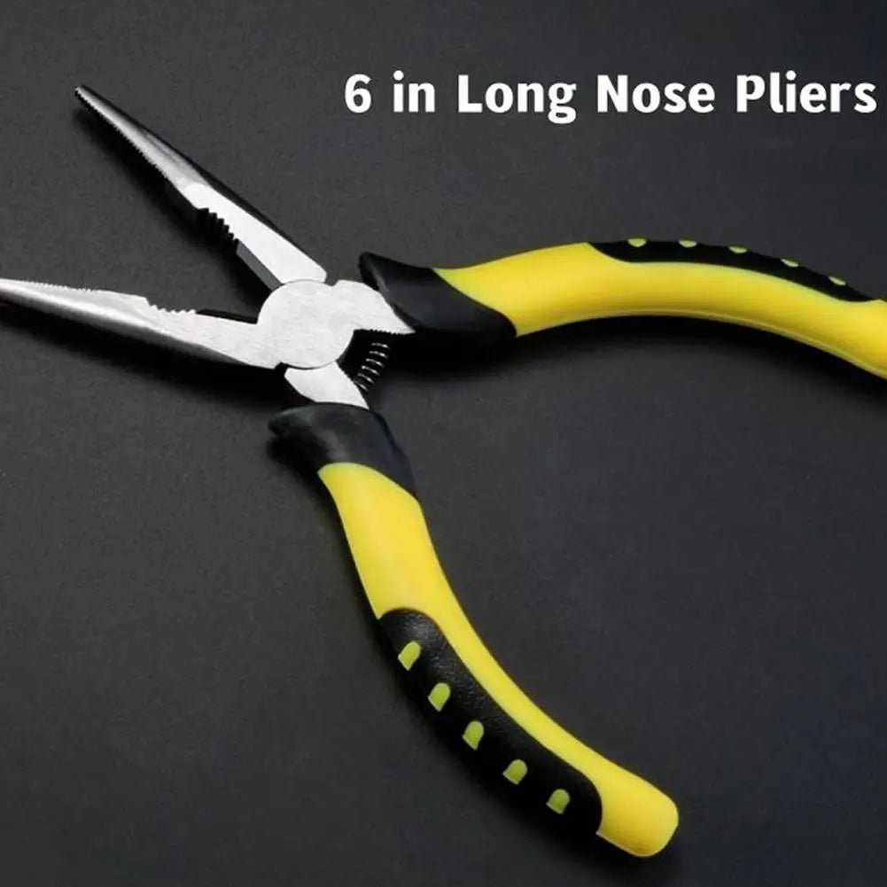 6 Inch Pliers Set Wire Pliers Sharp Nose Pliers Needle Nose Pliers Diagonal Nose Pliers Professional Hand Tools Set