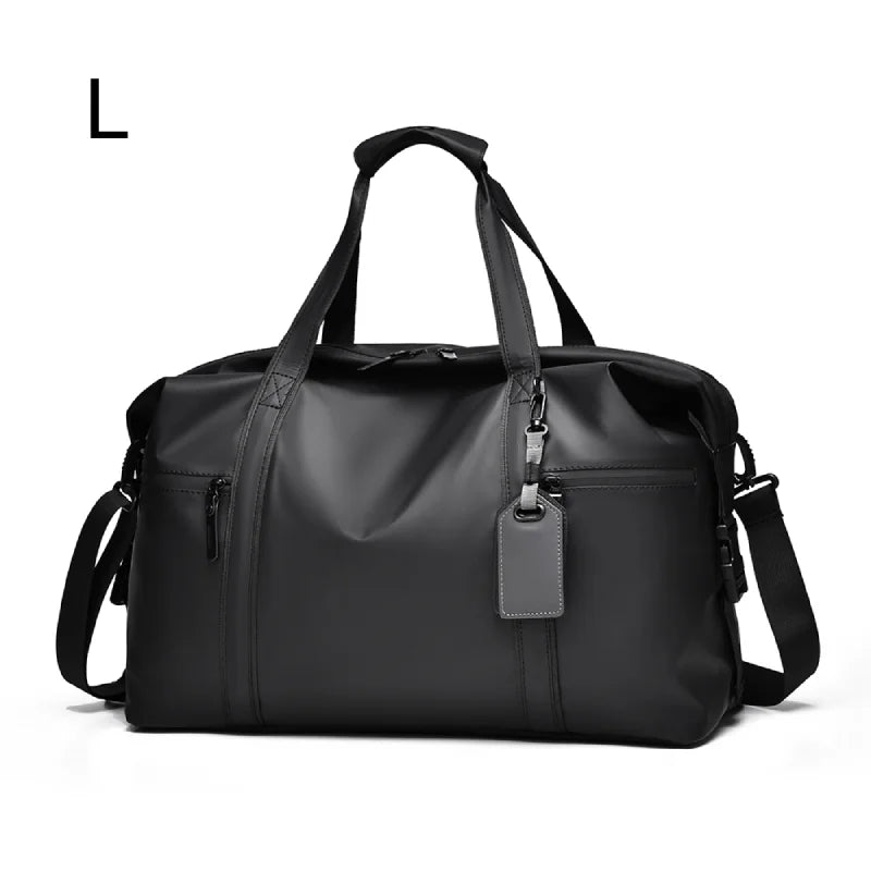Men's Gym Bag - Black Adjustable Shoulder Strap Duffel Bag for Gym, Travel and Sports Lovers, Fitness Gear Bag