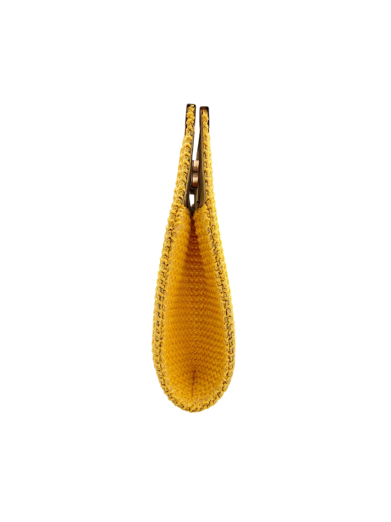 2026 New Lemon Yellow Woven Women Clutch, Minimalist Lazy Summer Vibe, Lightweight & Large Capacity, Flat Envelope Bag Design. H
