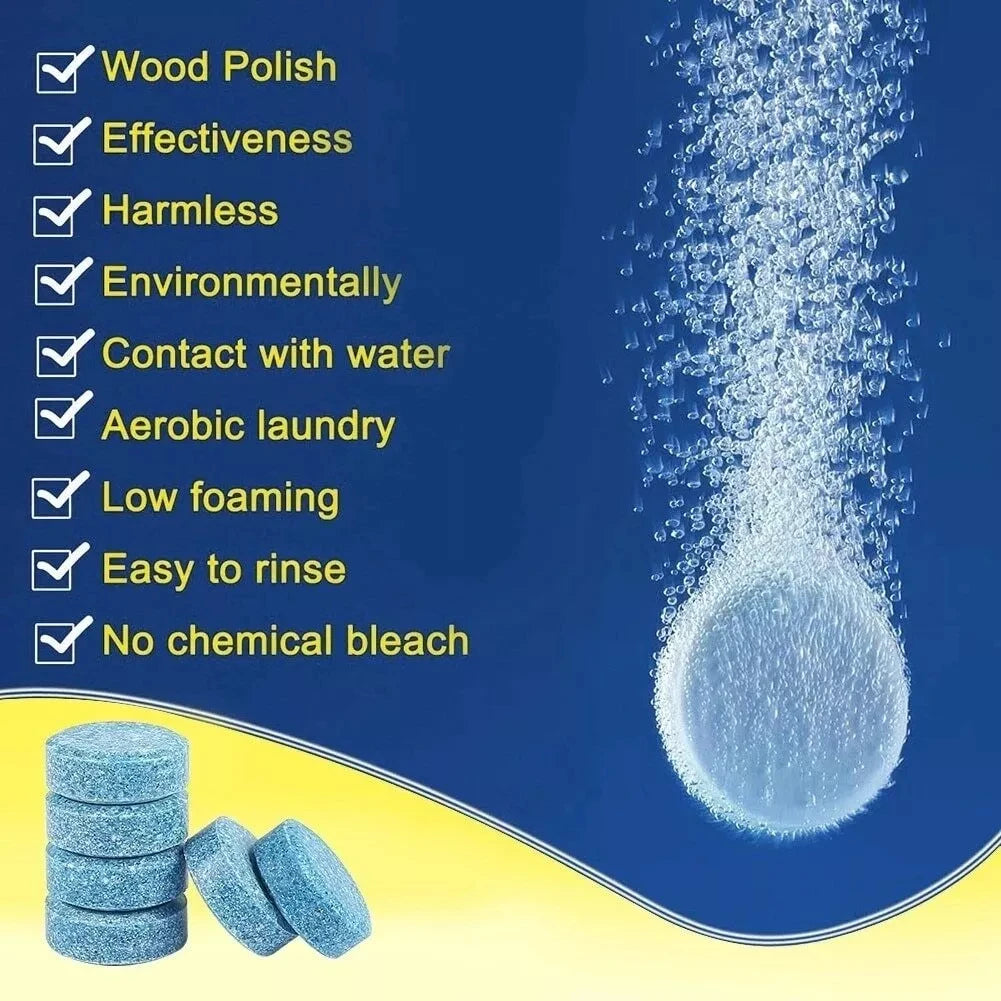50 PCS Car Glass Water Solid Wiper Essence Super Concentrated Gift Car Cleaning Agent Wiper Essence Clean Effervescent Tablet