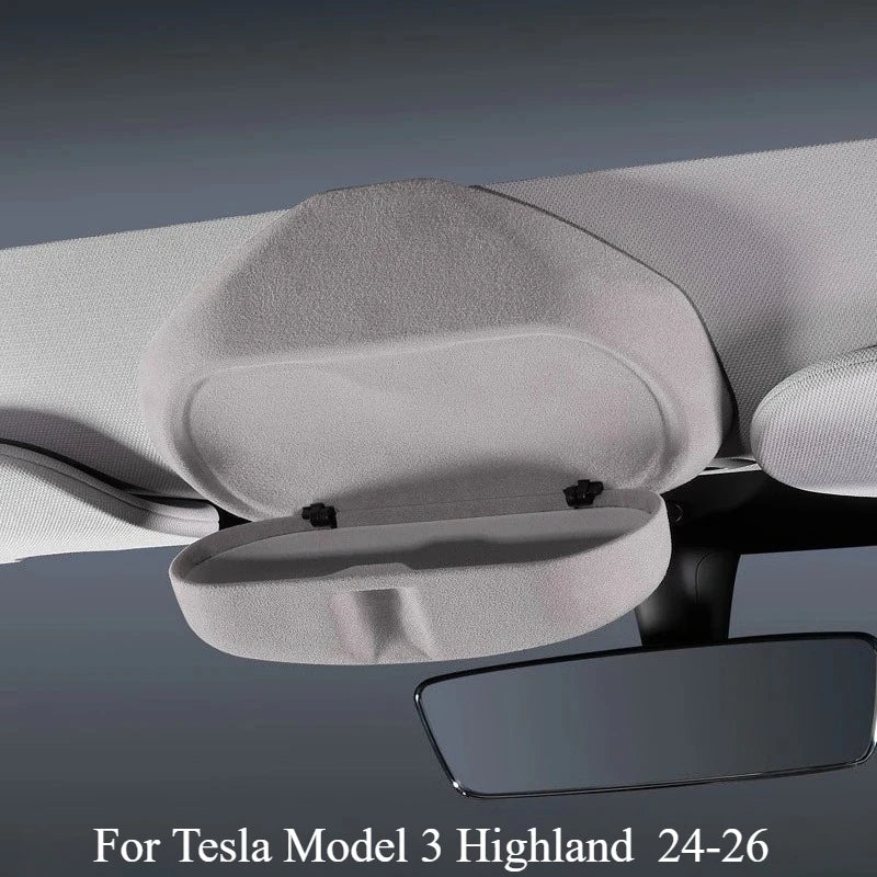 Car Sunglasses Case Glasses Storage Box Holder For Tesla Model 3 Highland 2023 For Model Y/3 Car Glasses Case Box Car Accessorie