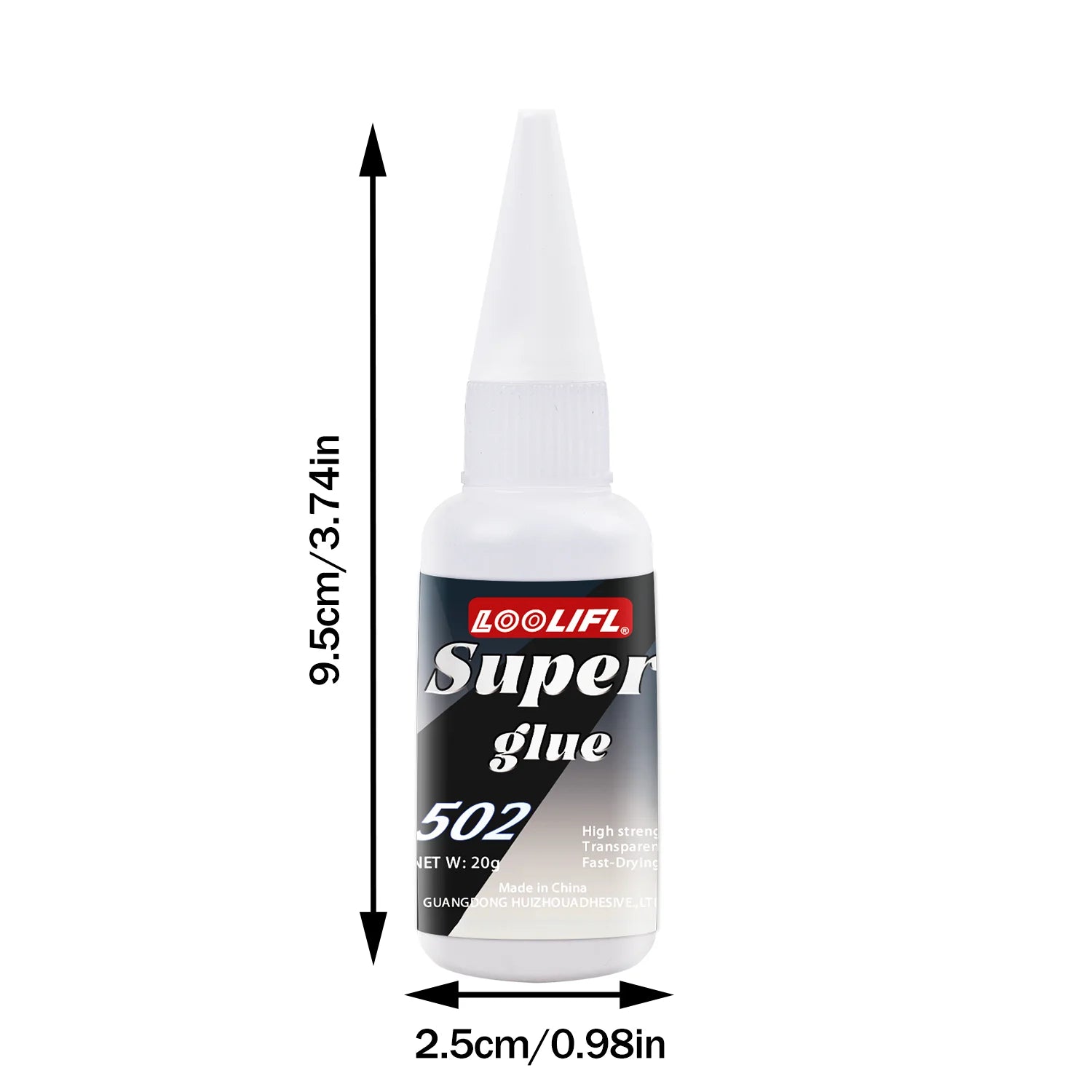 20ml 502 Glue Super Strong Instant Adhesive Fast Drying Cyanoacrylate Glue for Metal Plastic Wood Ceramic