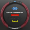 For Subaru Brz Wrx Xv Ascent Forester Outback Impreza Legacy Car AntiSlip Carbon Fiber Leather Ultrathin Steering Wheel Cover