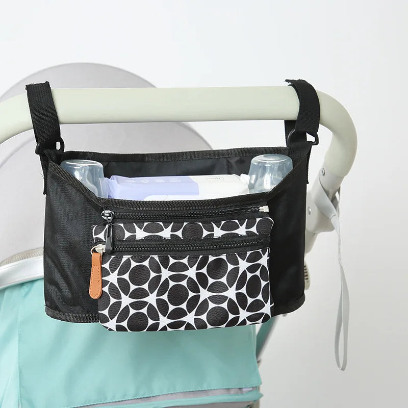 Baby Stroller Storage Bag Mommy Large Capacity Travel Hanging Bag Phone Bottle Holder Pram Diaper Bags Baby Stroller Accessories