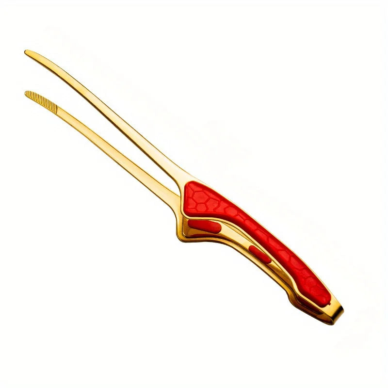 1pc Stainless Steel Kitchen Tongs, Serving Tongs for Cooking, Metal Food Tongs with Non-Slip Comfort Grip, Non-Stick Cooking Ton