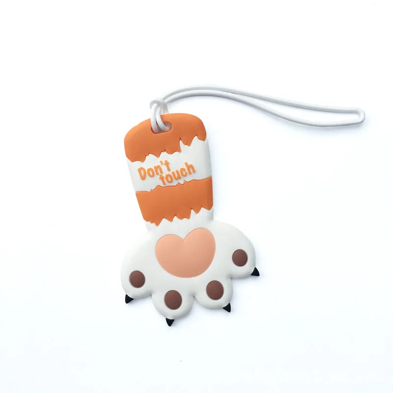 Macaron Colored Cat Paw Luggage Tag Check-in Anti Loss Ornament, Containing Various Types of Luggage Tags