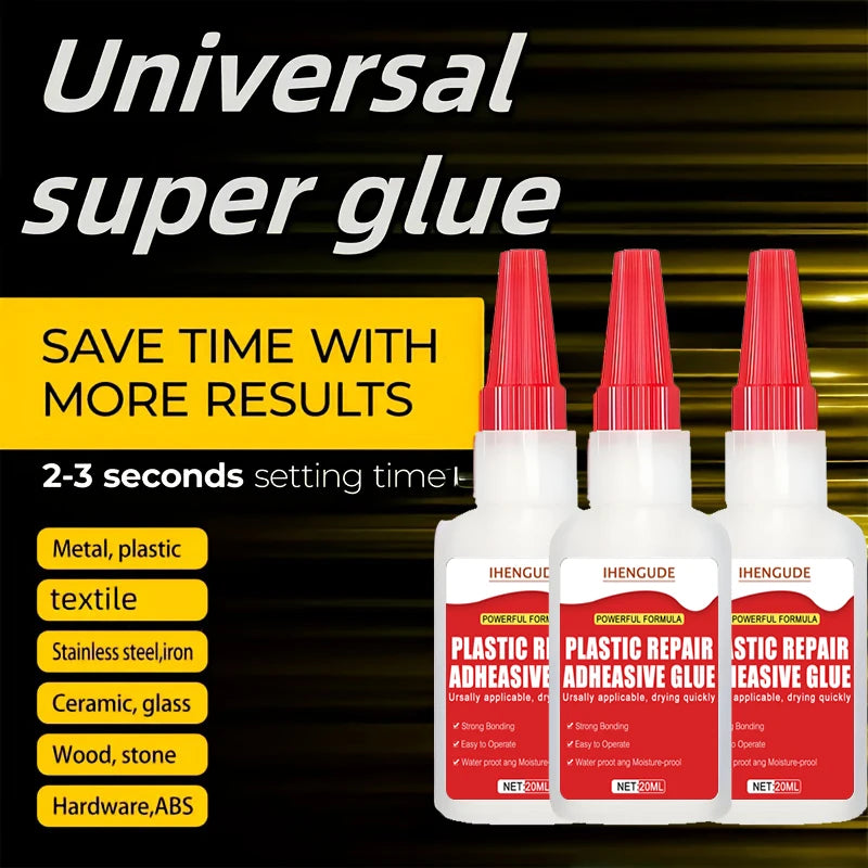 Rubber Glue, Super Strong Adhesive, Cures in 10 Seconds, Used for Tire Repair, Wood, Rubber, Metal, and Glass Repair