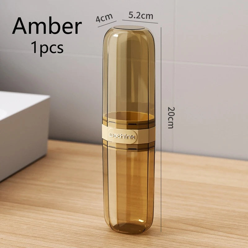 3/1 Pcs Portable Clear Travel Toothbrush Case Container Hard Shell Water Resistant Dustproof Durable PP Material Lightweight
