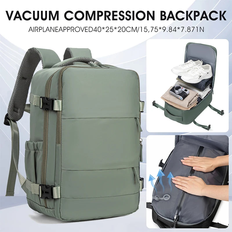 Vacuum Compression Travel Bag, Large Capacity Foldable Business Boarding Bag, Ultra Lightweight Carrying and Storage System
