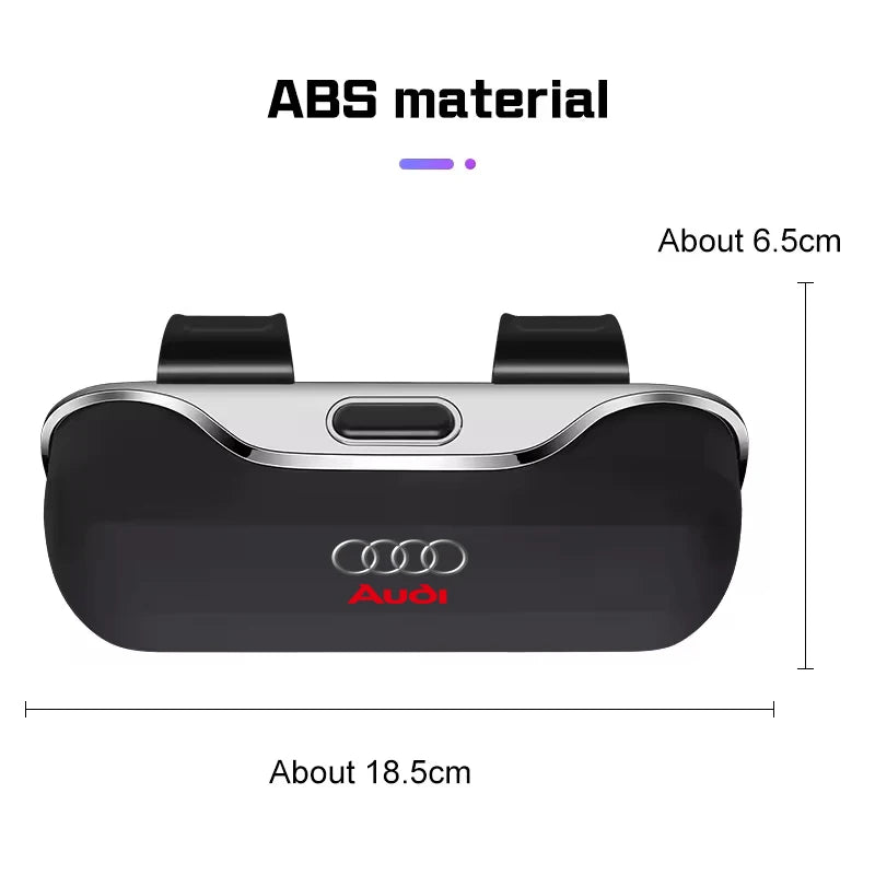 Car Visor Sunglasses Glasses Case Clip Eyeglasses Box Holder For Audi A4 A3 A6 TT S4 S5 S6 A1 A2 A5 A7 A8 Q1 Q2 Q3 Q4 Q5 Q6 Q7 Q