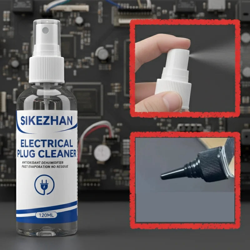 120ml Electronic Contact Cleaner Spray Fast Drying No Residue Degreaser for Car Plugs Connectors PCB Circuit Boards Deoxidizer