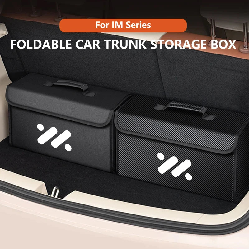 Car Trunk Storage Box Organizer Stowing Tidying Container Bag For IM LS7 L7 L6 LS6 IM6 IM5 LS9 2025 Leather Storage Accessories