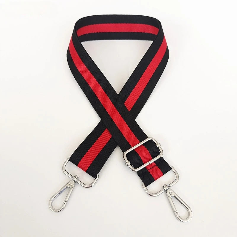 New Shoulder Strap Bag Accessories Colorful Versatile Single Shoulder Oblique Span Extended Wide Bag Adjustable Striped Webbing