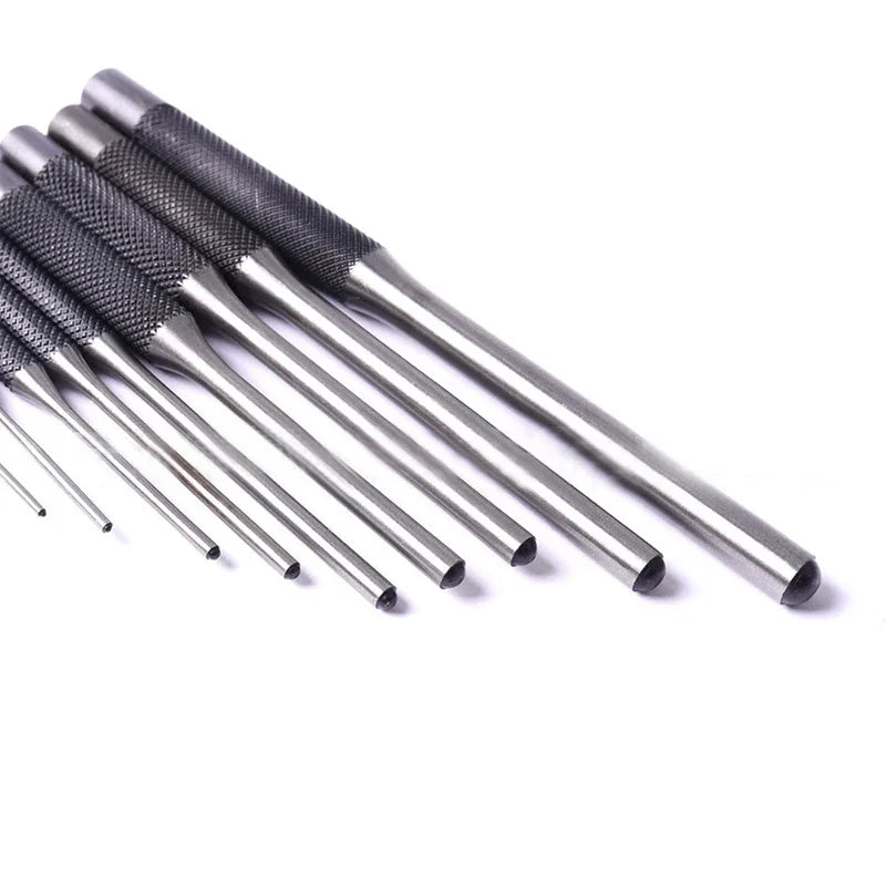 6/9/10 Type Needle Punching Kit, Steel Multi-sized Handle Rolled Needle Punching Tool, Hollow-ended Starting Punching Punch Tool