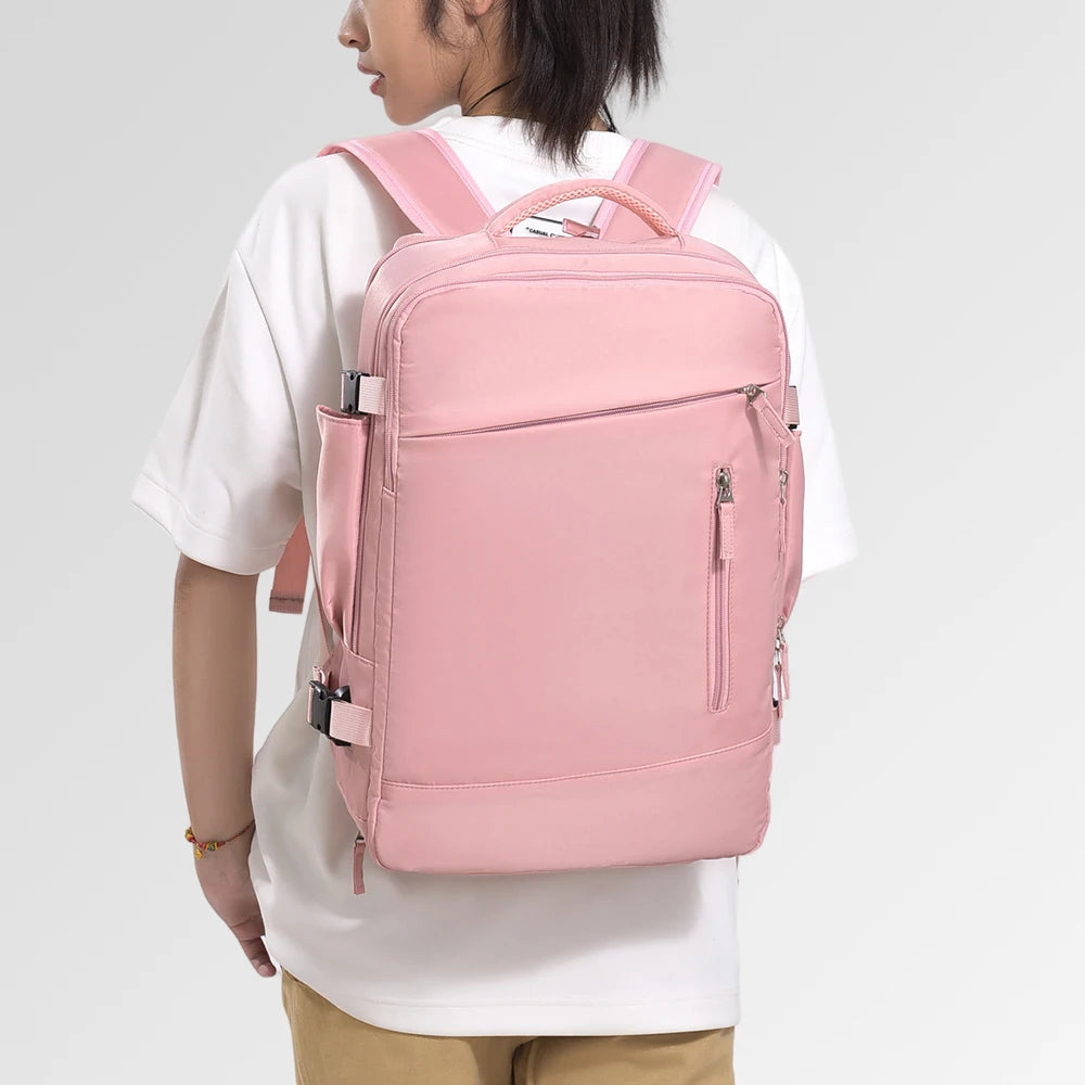 Large-capacity Oxford Travel Backpack, Men's And Women's Simple Leisure Backpack, Independent Shoe Compartment, Usb Interface