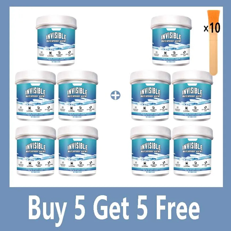 Super Invisible Transparent Waterproof Sealant, Nano Leak-Proof Coating, Crystal Clear Sealing Glue -Once solution the recurring
