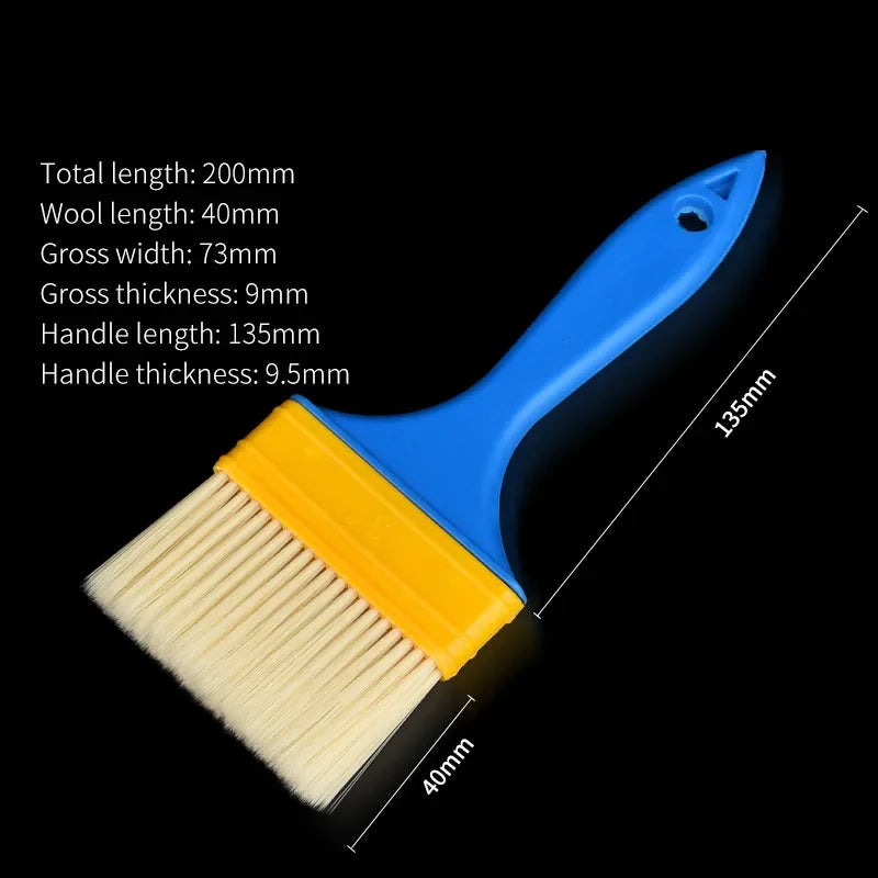 Multifunctional Paint Brush with Wooden Handle for Wall & Furniture Cleaning Nylon Bristle Barbecue Brush