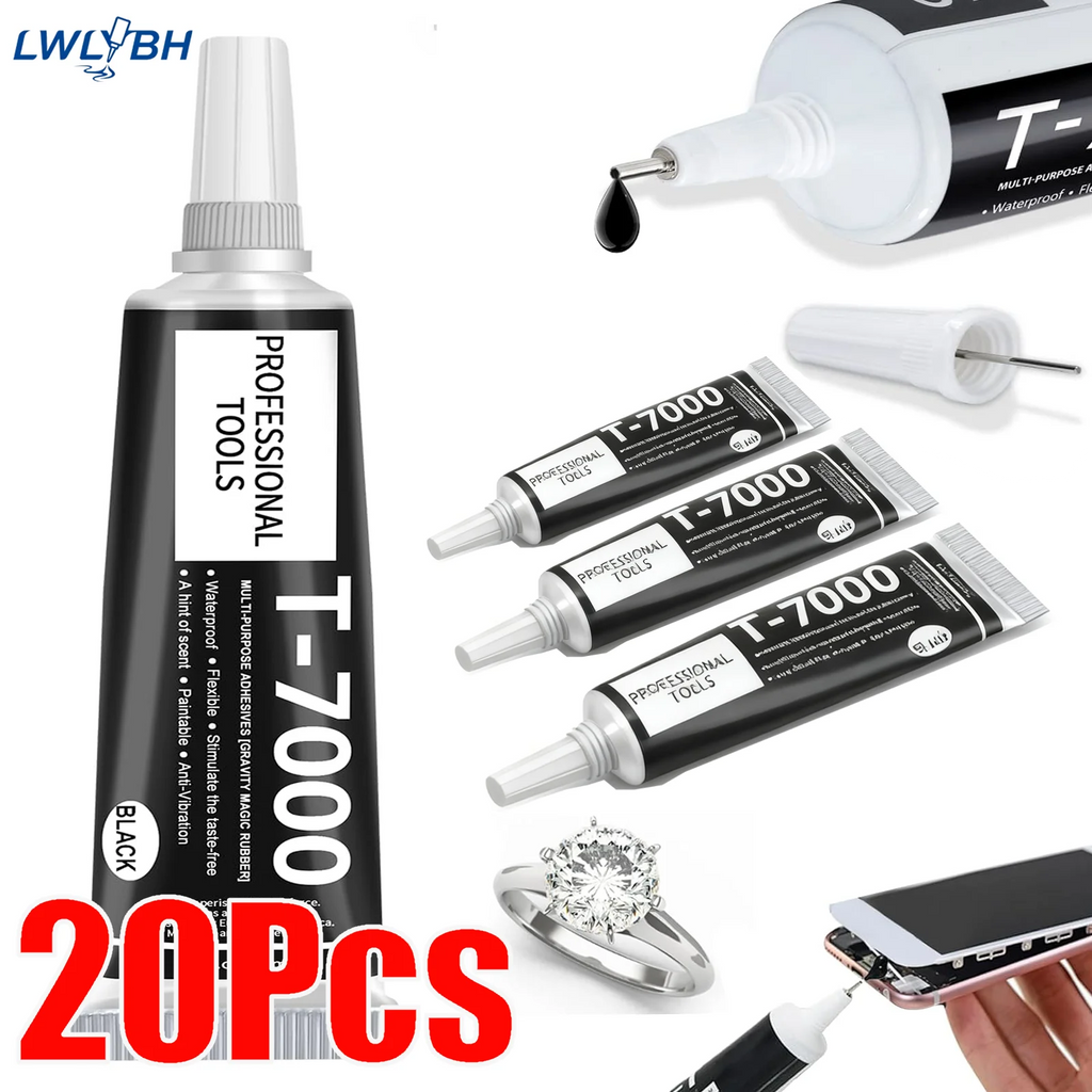 T7000 Black Glue Repair Mobile Screen Glue Waterproof Jewelry Craft Glue Liquid Super Strong Adhesives Multipurpose DIY Glue