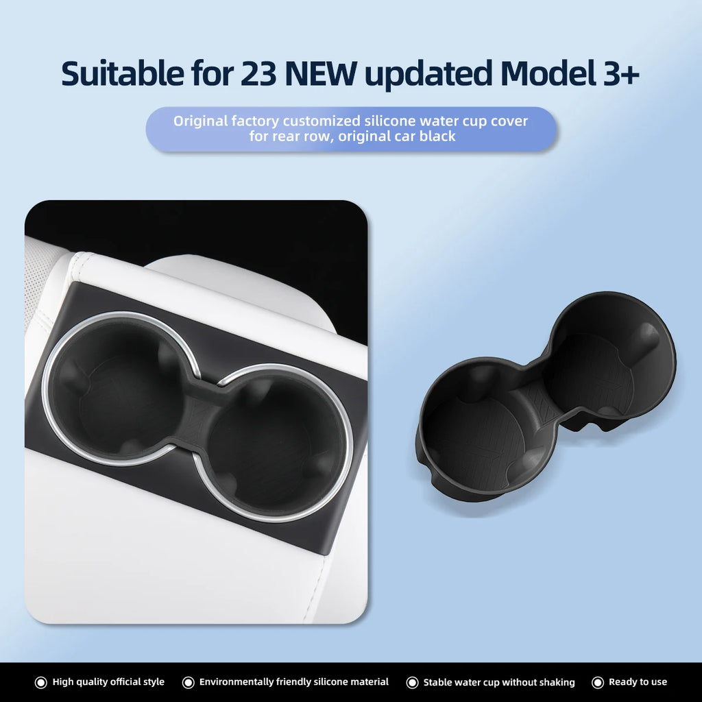 LUCKEASY for Tesla Model 3 Highland 2024-2026 Central Console Water Cup Holder Interior Accessories Drinks Holder Storage Case