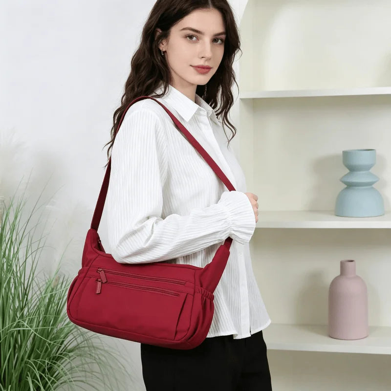 Fashion Nylon Women's Crossbody Bag Handbags with Multiple Pockets Large Capacity Lightweight Travel Shoulder Bag for Women