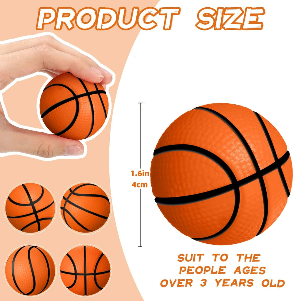 40-10 Packs Mini Basketball Stress Balls Mini Foam Small Basketball Party Favors Squeeze Sports Balls for Sports Theme Party
