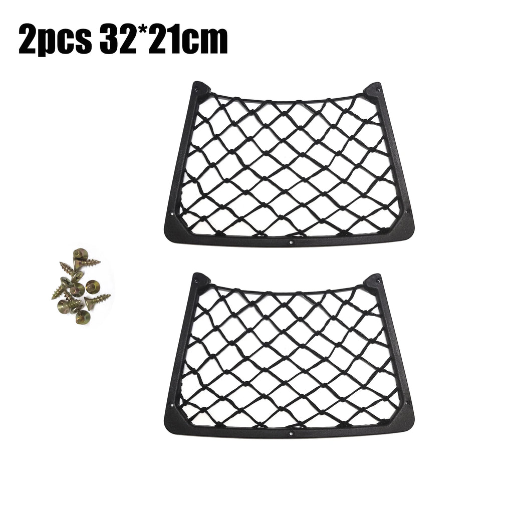 Black Multi Size Car Organizer Net Pocket Car Net Bag Phone Holder Rack Storage Mesh For Car Caravan Motorhome 42x21cm 36x18cm